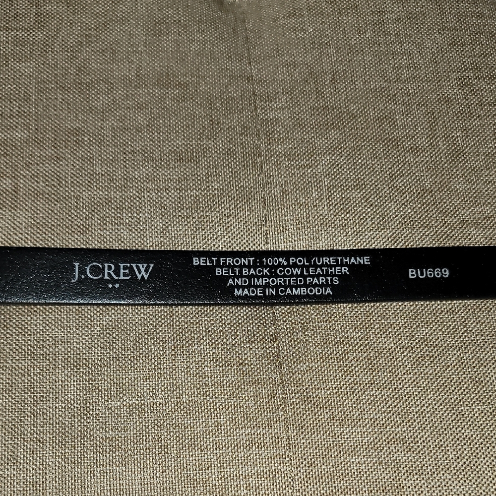 J. Crew Sleek Glitter Black Belt Sz: L/XL NWT - Picture 3 of 4
